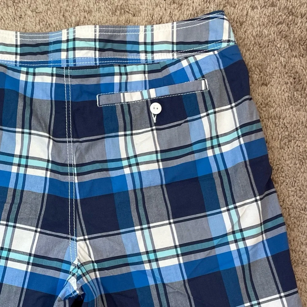 Abercrombie & Fitch Y2K Men's Multicolor Plaid Tugger Board Shorts Swim Trunks